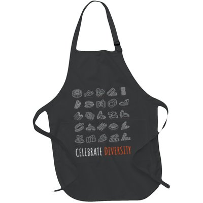 Funny Pasta Celebrate Diversity For Pasta Lovers Full-Length Apron With Pockets