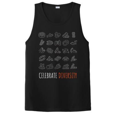 Funny Pasta Celebrate Diversity For Pasta Lovers PosiCharge Competitor Tank