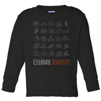 Funny Pasta Celebrate Diversity For Pasta Lovers Toddler Long Sleeve Shirt