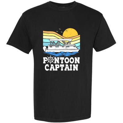 Funny Pontoon Captain Vintage Pontoon Boat Garment-Dyed Heavyweight T-Shirt