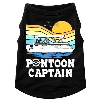 Funny Pontoon Captain Vintage Pontoon Boat Doggie Tank