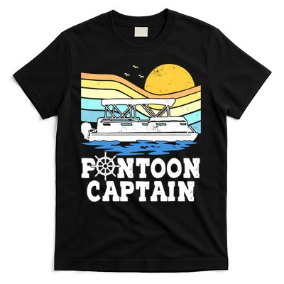 Funny Pontoon Captain Vintage Pontoon Boat T-Shirt