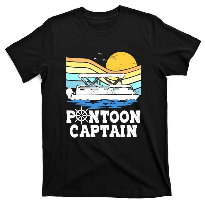 Funny Pontoon Captain Vintage Pontoon Boat T-Shirt