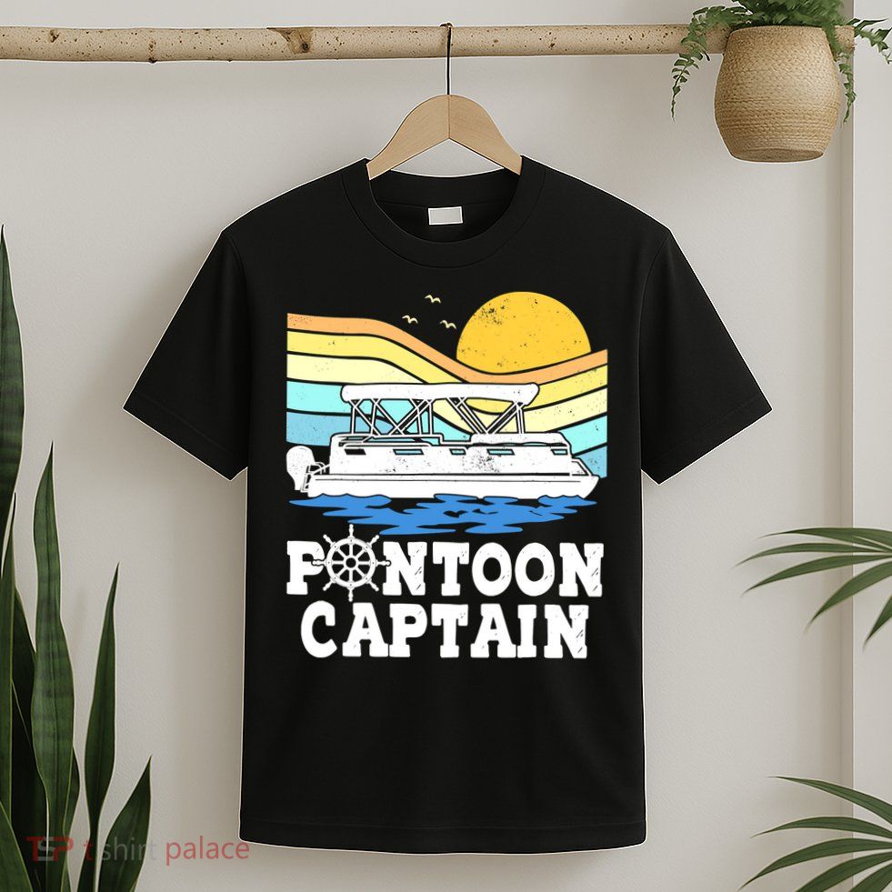 Funny Pontoon Captain Vintage Pontoon Boat T-Shirt