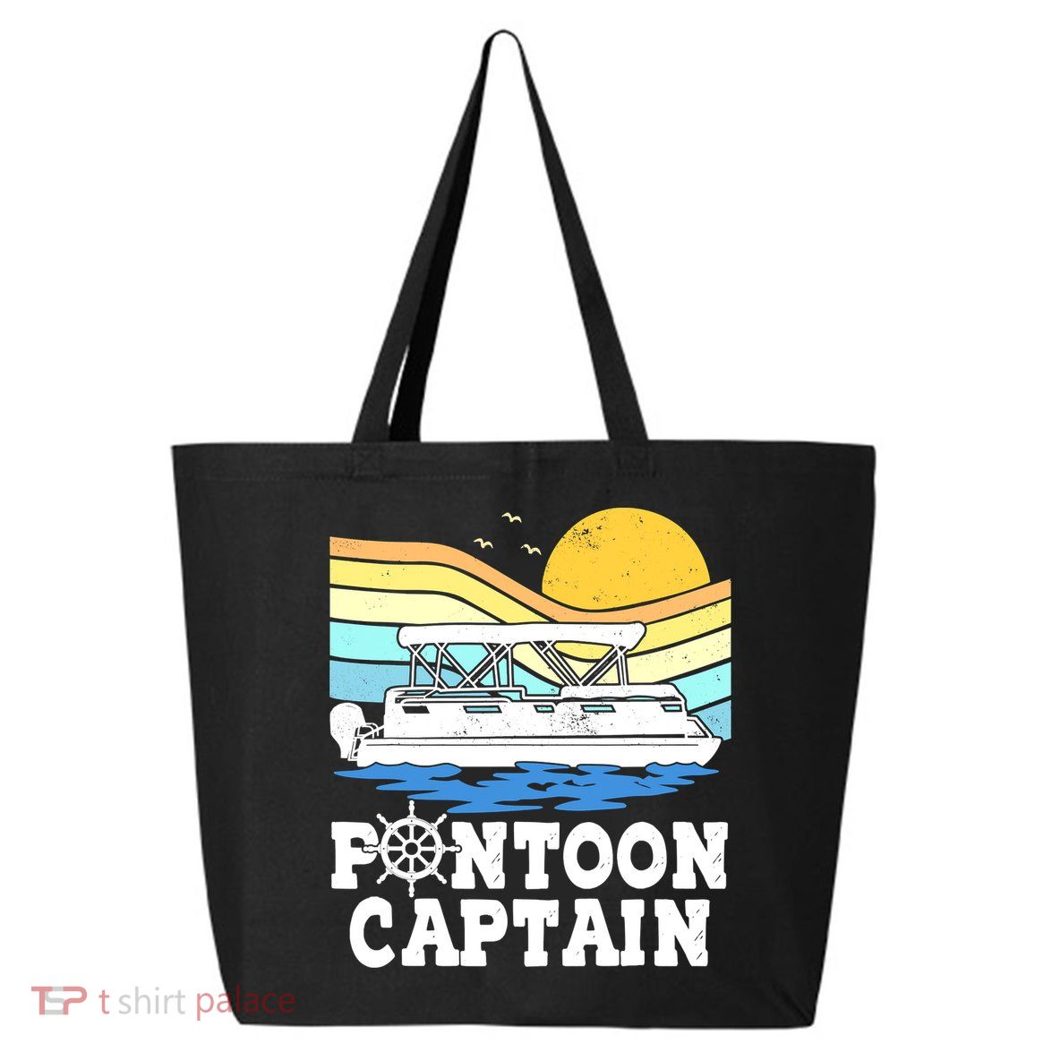 Funny Pontoon Captain Vintage Pontoon Boat 25L Jumbo Tote