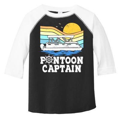 Funny Pontoon Captain Vintage Pontoon Boat Toddler Fine Jersey T-Shirt