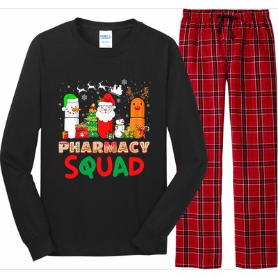 Funny Pills Christmas Lights Pharmacy Crew Reindeer Santa Gift Long Sleeve Pajama Set