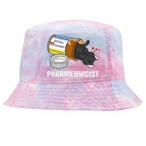 Funny Pharmacist Cat Pharmacy Cute Cat For Cat Lovers Tie-Dyed Bucket Hat