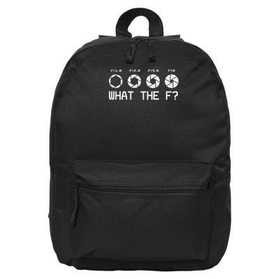 Funny Photography Camera F Stop Lens What The 16 in Basic Backpack