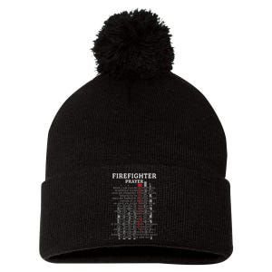 FireFighters Prayer Clothes Gift Pom Pom 12in Knit Beanie