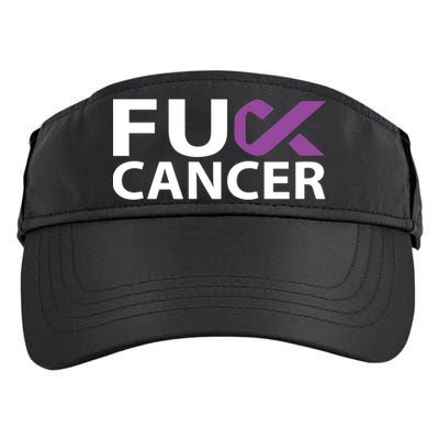 Fuck Pancreatic Cancer F U Fu Purple Ribbon Cancer Awareness Cute Gift Adult Drive Performance Visor