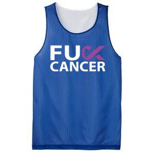 Fuck Pancreatic Cancer F U Fu Purple Ribbon Cancer Awareness Cute Gift Mesh Reversible Basketball Jersey Tank