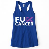 Fuck Pancreatic Cancer F U Fu Purple Ribbon Cancer Awareness Cute Gift Womens Tank Top