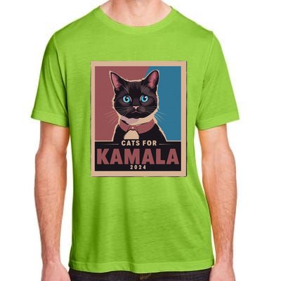 Funny Political Cats For Kamala Adult ChromaSoft Performance T-Shirt