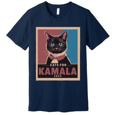 Funny Political Cats For Kamala Premium T-Shirt