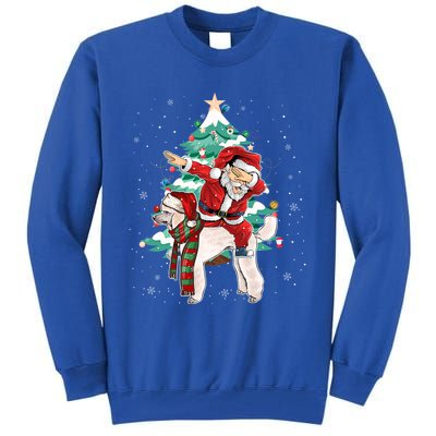 Funny Poodle Christmas Tree Dabbing Santa Xmas Gift Tall Sweatshirt