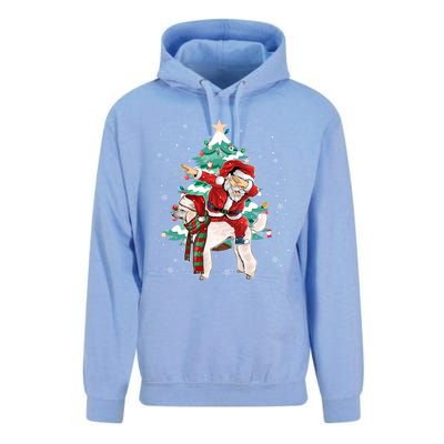 Funny Poodle Christmas Tree Dabbing Santa Xmas Gift Unisex Surf Hoodie