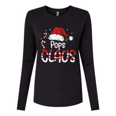 Funny Pops Claus Christmas Pajamas Santa Hat Costume Womens Cotton Relaxed Long Sleeve T-Shirt