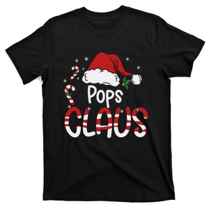 Funny Pops Claus Christmas Pajamas Santa Hat Costume T-Shirt