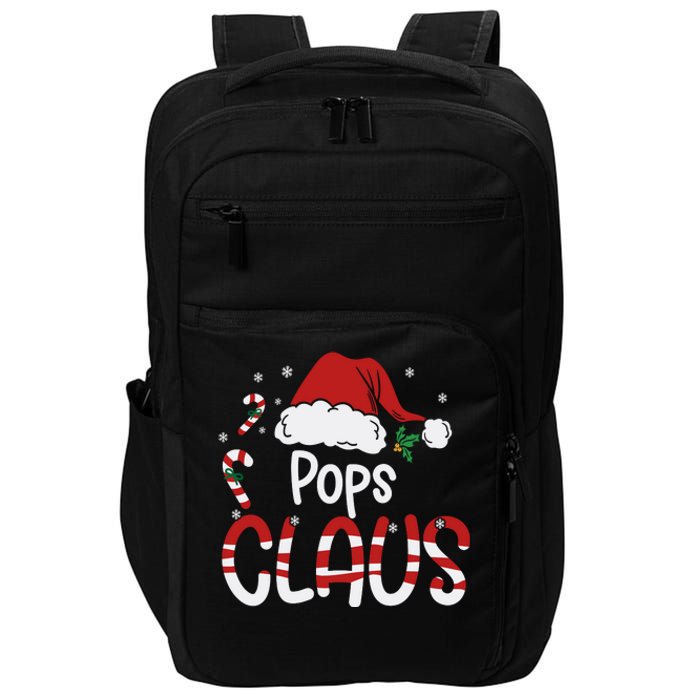 Funny Pops Claus Christmas Pajamas Santa Hat Costume Impact Tech Backpack