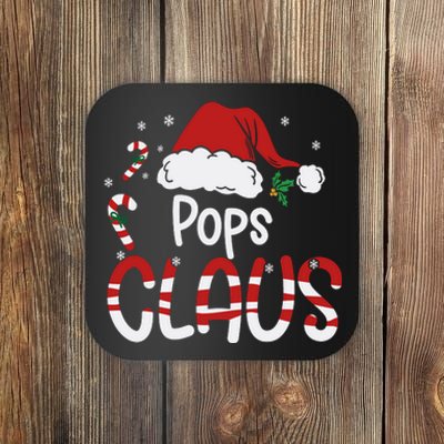 Funny Pops Claus Christmas Pajamas Santa Hat Costume Coaster