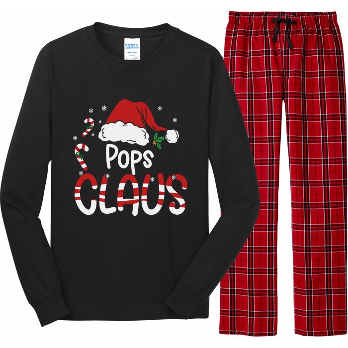 Funny Pops Claus Christmas Pajamas Santa Hat Costume Long Sleeve Pajama Set