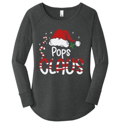 Funny Pops Claus Christmas Pajamas Santa Hat Costume Women's Perfect Tri Tunic Long Sleeve Shirt