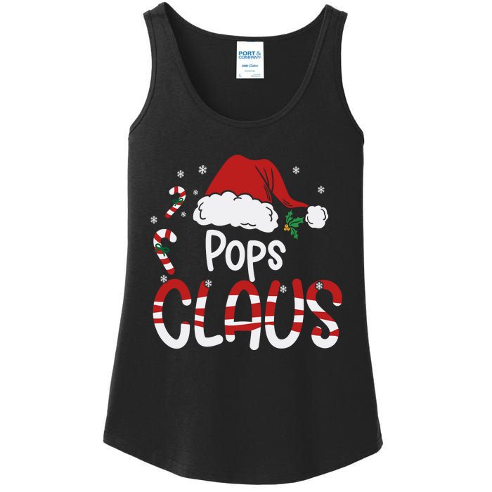 Funny Pops Claus Christmas Pajamas Santa Hat Costume Ladies Essential Tank