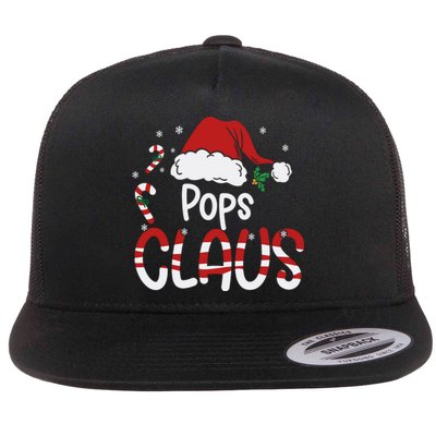 Funny Pops Claus Christmas Pajamas Santa Hat Costume Flat Bill Trucker Hat