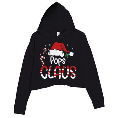 Funny Pops Claus Christmas Pajamas Santa Hat Costume Crop Fleece Hoodie