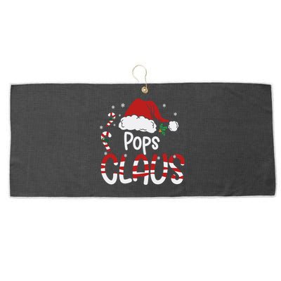 Funny Pops Claus Christmas Pajamas Santa Hat Costume Large Microfiber Waffle Golf Towel