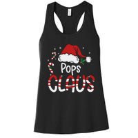 Funny Pops Claus Christmas Pajamas Santa Hat Costume Women's Racerback Tank