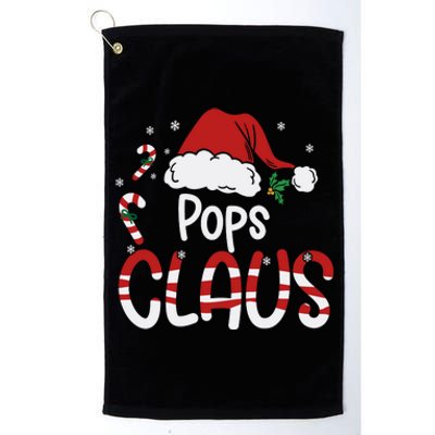 Funny Pops Claus Christmas Pajamas Santa Hat Costume Platinum Collection Golf Towel