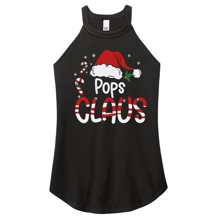 Funny Pops Claus Christmas Pajamas Santa Hat Costume Women's Perfect Tri Rocker Tank