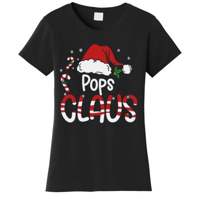 Funny Pops Claus Christmas Pajamas Santa Hat Costume Women's T-Shirt