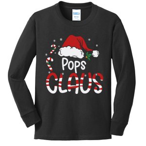 Funny Pops Claus Christmas Pajamas Santa Hat Costume Kids Long Sleeve Shirt