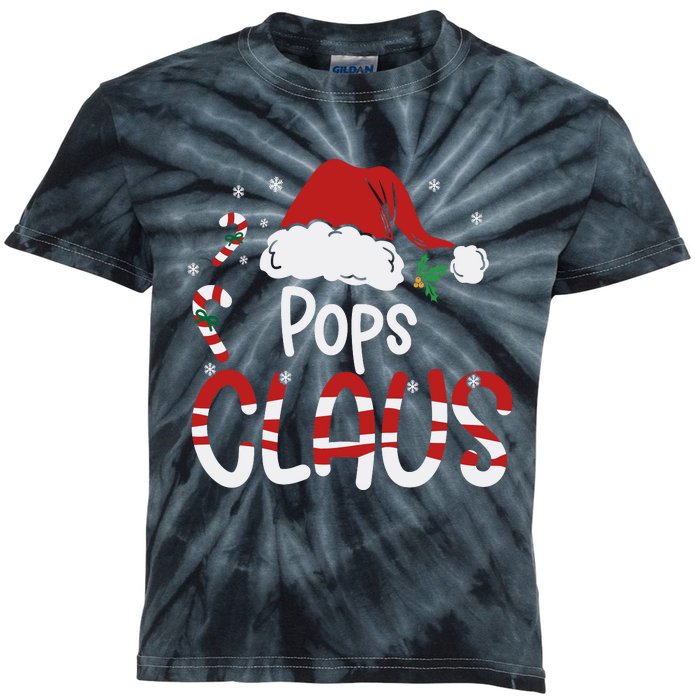 Funny Pops Claus Christmas Pajamas Santa Hat Costume Kids Tie-Dye T-Shirt