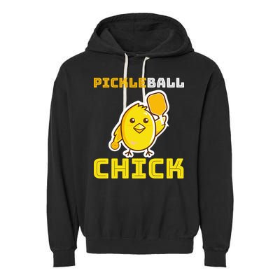Funny Pickleball Chick Garment-Dyed Fleece Hoodie