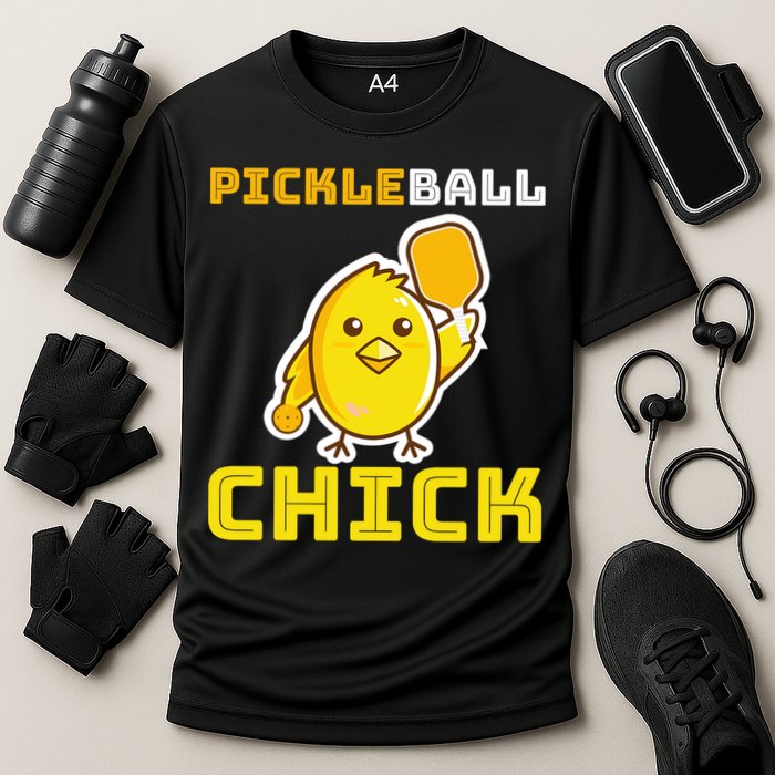 Funny Pickleball Chick Cooling Performance Crew T-Shirt