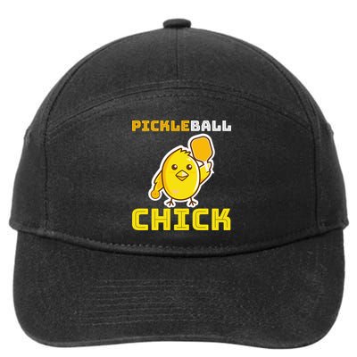 Funny Pickleball Chick 7-Panel Snapback Hat