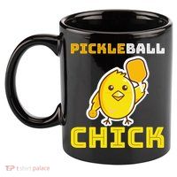 Funny Pickleball Chick 11oz C Handle Ceramic Mug