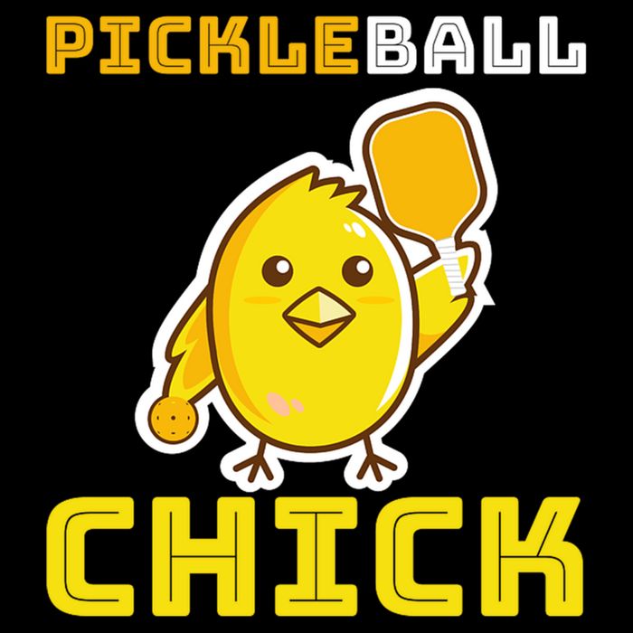 Funny Pickleball Chick Drawstring Bag