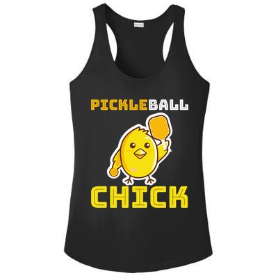 Funny Pickleball Chick Ladies PosiCharge Competitor Racerback Tank