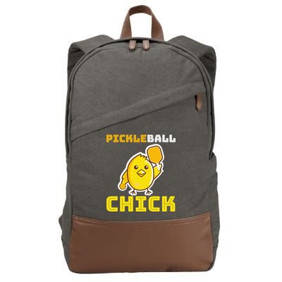 Funny Pickleball Chick Cotton Canvas Backpack