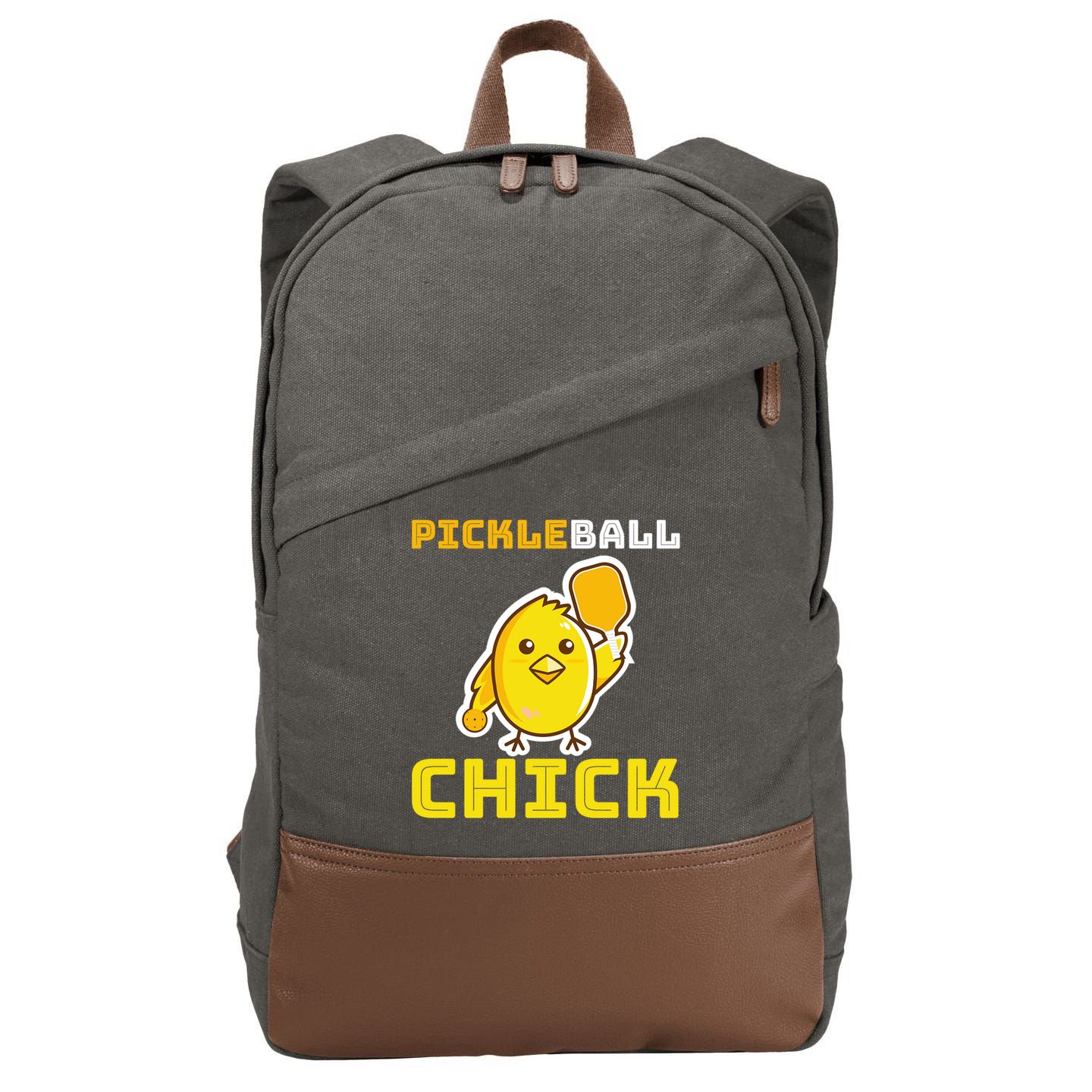 Funny Pickleball Chick Cotton Canvas Backpack