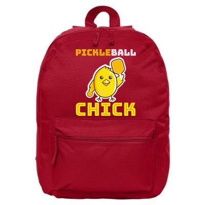 Funny Pickleball Chick 16 in Basic Backpack
