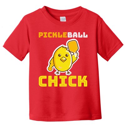 Funny Pickleball Chick Toddler T-Shirt