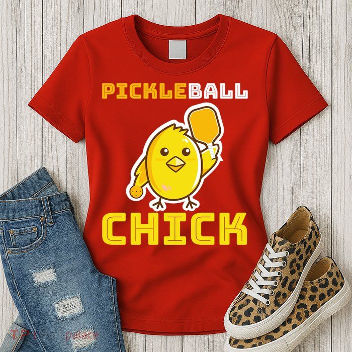 Funny Pickleball Chick Womens T-Shirt