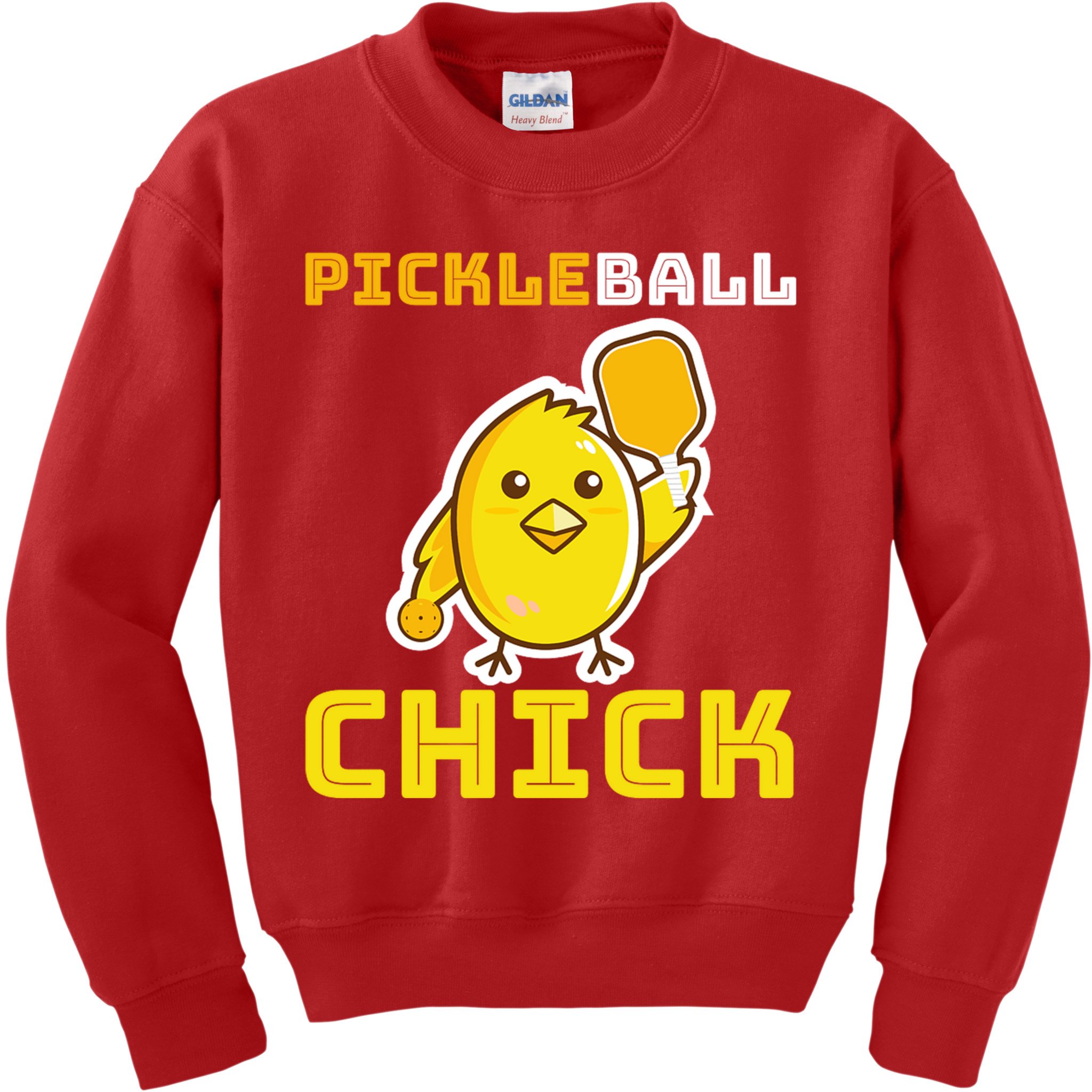 Funny Pickleball Chick Kids Sweatshirt
