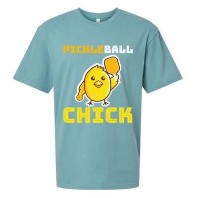 Funny Pickleball Chick Sueded Cloud Jersey T-Shirt
